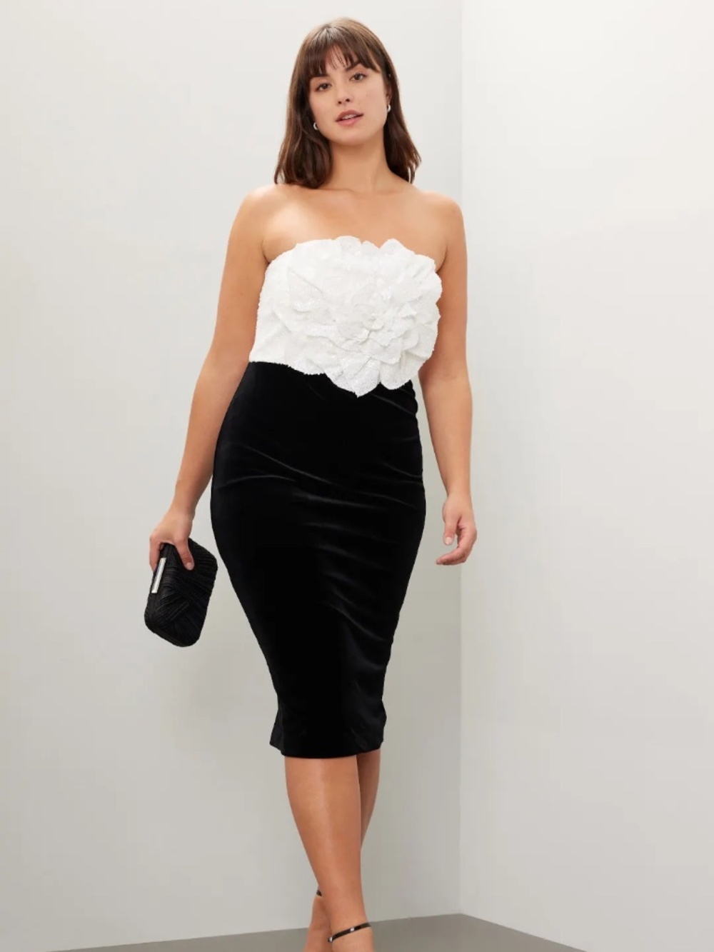 RTR Badgley Mischka Rose Bodice Dress - size 14